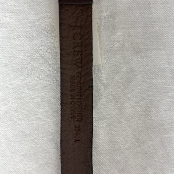 NEW J. Crew Brown Leather Skinny Belt - Picture 6 of 6